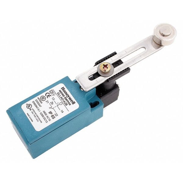 Interruptor de límite Honeywell, palanca de rodillo, rotativo, 1NC/1NO, 10A @ 300V AC, Ubicación del actuador: Lateral - GLLA01A2B