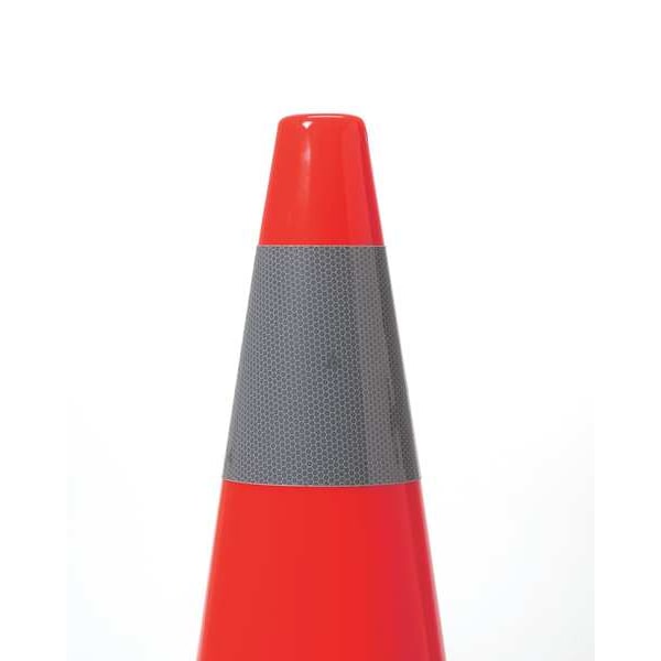 Rockford Silk Screen Process Traffic Cone Collar, Waterproof Cloth Vinyl, 10 1/2 in Height, 0.5 lb, Yellow - CS-14