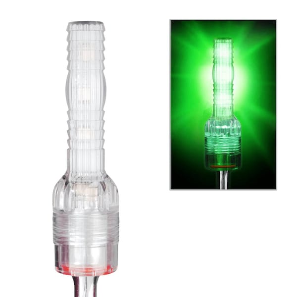 Safetywhips Warning Whip LED Whip Light, Green, Break Resistant Polycarbonate Plastic, 4.75 Length - SC4-CG
