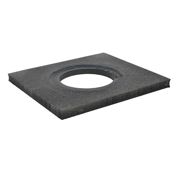 Zoro Select Trim Line Base, Rubber, 1 in Height, 17 in Length, 10 lb, Black - 03-752-10