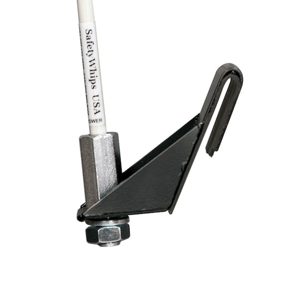 Safetywhips Warning Whip Light Duty Whip with Flag, Black, Metal, 4.3 Length - LWW-MOUNT
