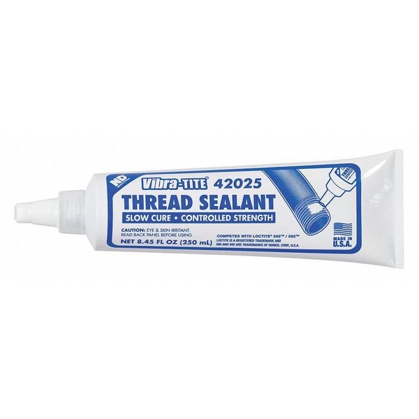 Vibra-Tite Thread Sealant, White, Liquid, 8.5 fl oz, Tube - 42025