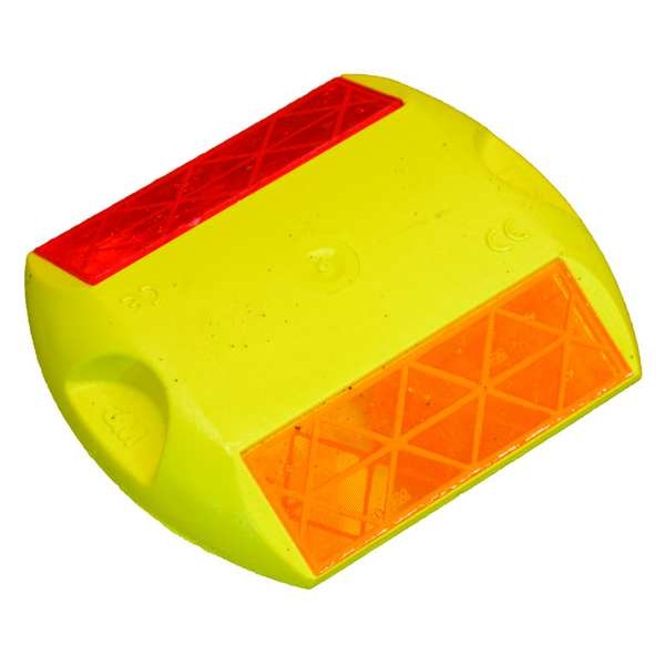 3M Pavement Marker, Yellow/Red, 4" L, PK100 - RPM-291-YR