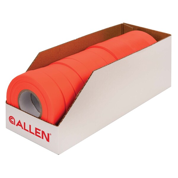 Allen Co Flagging Tape, Orange, .787 in Wide x 1800 in Length, Polyester - 460