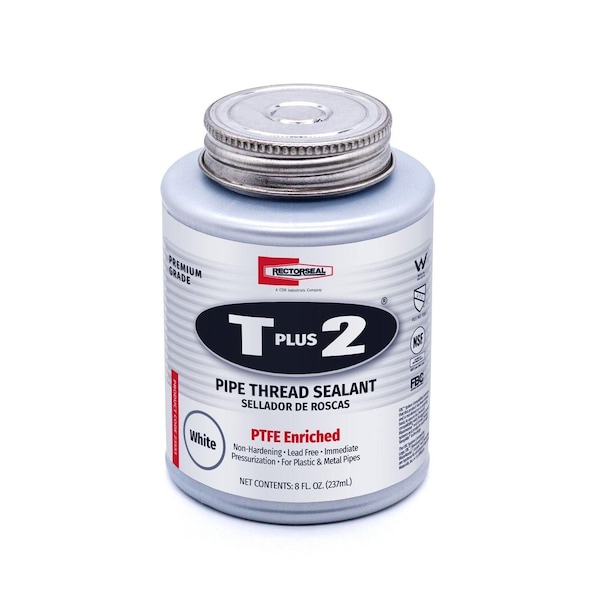 Rectorseal 23551 T Plus 8 Oz. White Pipe Thread Sealant with PTFE - 464295