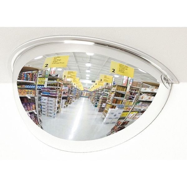 See All Industries Mirror, Half Dome, Steel, 24" - PVS24-180