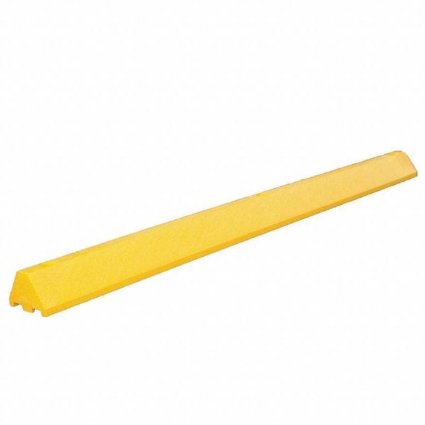 Plastics R Unique Parking Blocks, 4 in Height, 6 ft Length, Ultra Yellow - ULTRA4672PBY-SPIKES