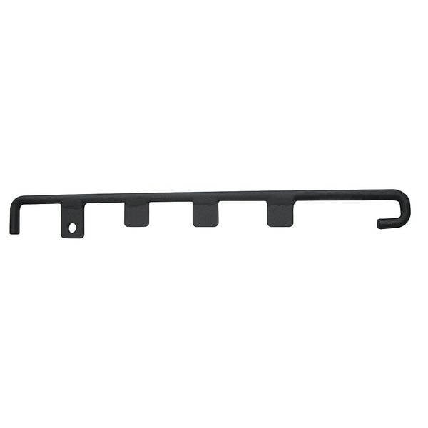 Zoro Select Locking Bar, Steel, 13 1/8 in Height, 1/3 in Length, 0.38 lb, Black - 22NY06