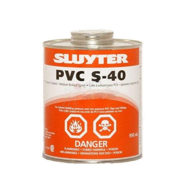 American Imaginations 1.04 lb. Grey PVC Cement with Dauber - AI-38878