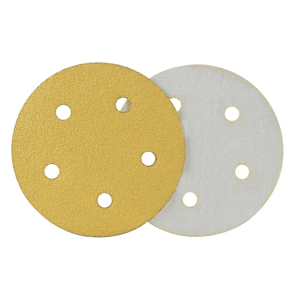 Superior Pads And Abrasives 80 Grit 5 Inch Diameter 5-Hole PSA Sanding Paper (Ceramic Aluminum Oxide), PK 25 - SD556P
