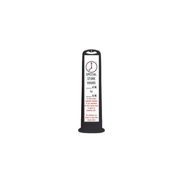 Cortina Safety Products Cortina Trailblazer 03-768BLK-SSH Vertical Panel, Black, 45", XL, "Special Store Hours" - 03-768BLK-SSH