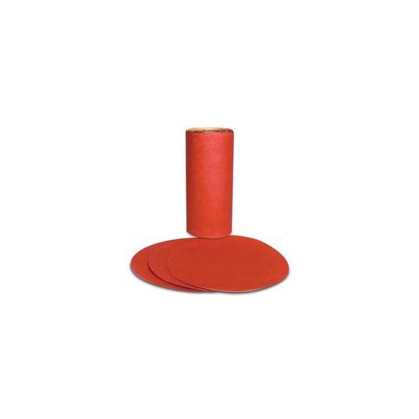 3M 3M Red Abrasive PSA Disc, 01605, 5 in, P220 A Weight, 100PK - 7000119913