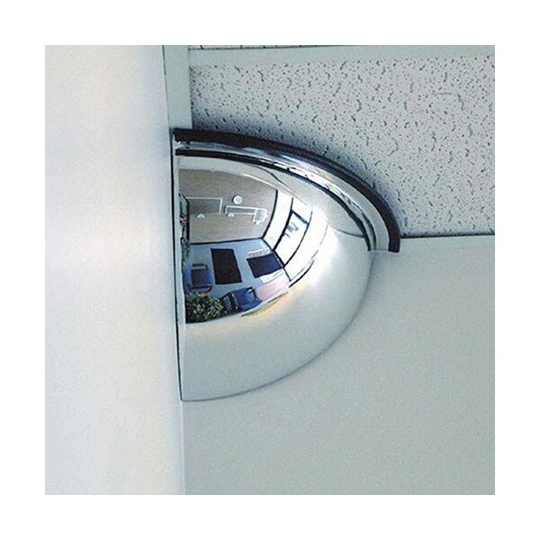 Safety Security Products Quarter Dome Polycarbonate Mirror, 18 Dia. - H141185FPC