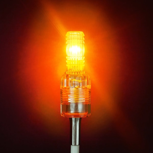 Safetywhips Warning Whip LED Whip Light, Amber, Break Resistant Polycarbonate Plastic, 3.5 Length - SC3-A