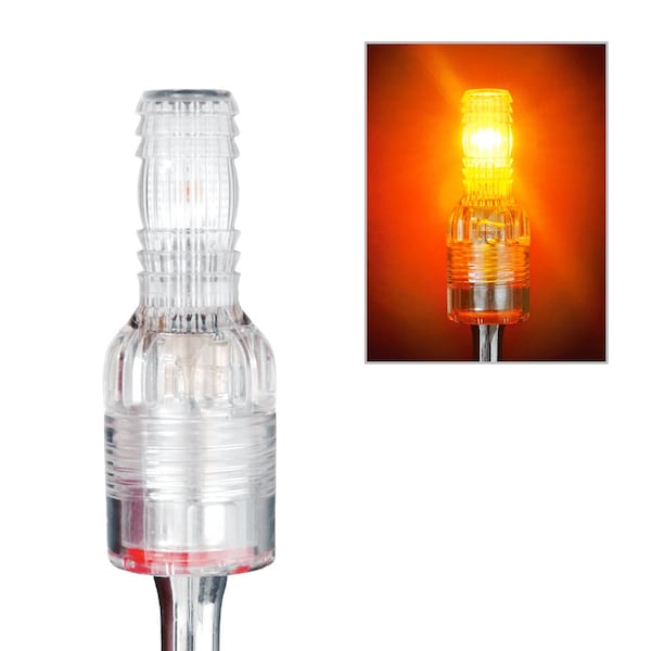 Safetywhips Warning Whip LED Whip Light, Amber, Break Resistant Polycarbonate Plastic, 3.5 Length - SC3-A
