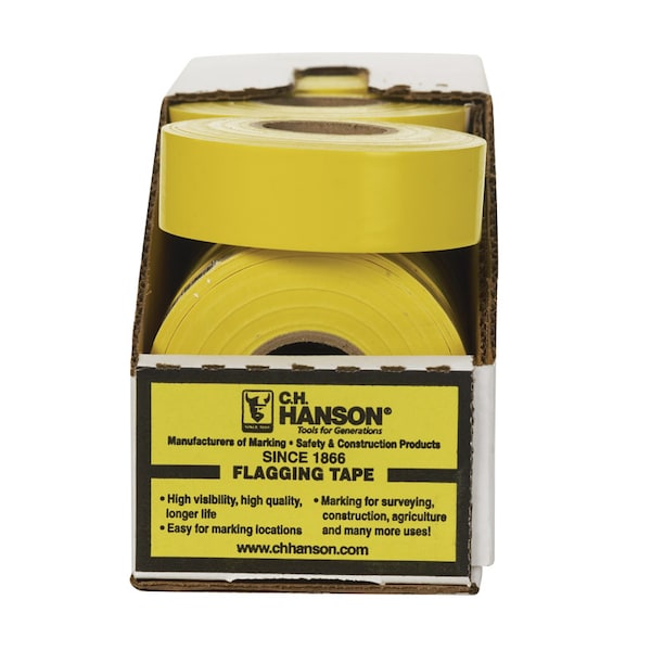 C.H. Hanson C.H. Hanson 300 ft. L X 1.2 in. W Plastic Flagging Tape Yellow - 17024