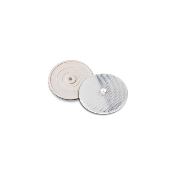 Tapco 102227 3-1/4" White Centermount Reflector, Plastic Backplate, RT-90W - 102227