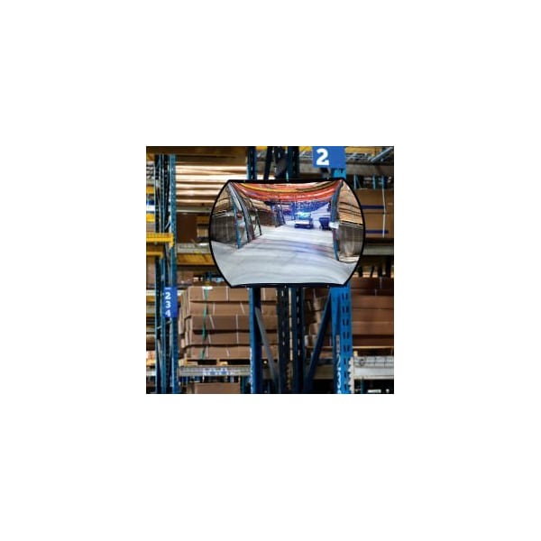 Vision Metalizers GEC, Roundtangular Acrylic Convex Mirror, Indoor, 24x36,160, Viewing Angle - RMPB 24 X 36