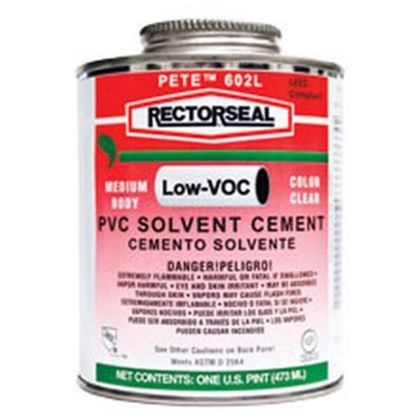 Rectorseal Quart 602L Medium Body Low Voc Pvc Solvent Cement - 622-55928