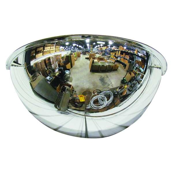 Se-Kure Half Dome Mirror, 26In., Scratch Res Acryl - ONV-SR-180-26