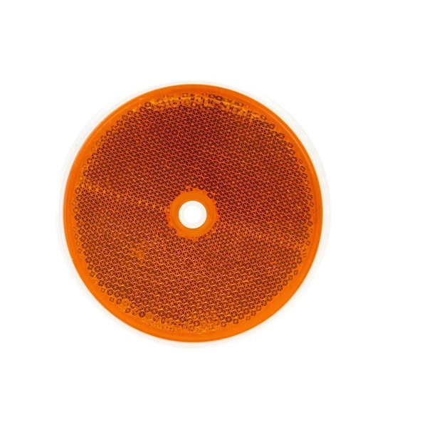 Truck-Lite Signal-Stat, 3-1/2 Round, Yellow, Reflector, White Abs 1 Screw - 57A