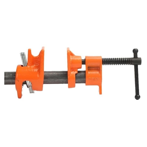 Pony Fixture, Clamping Range 12 in, SlidingPin Handle, Cast Iron, Enamel, BlackOrange - 52