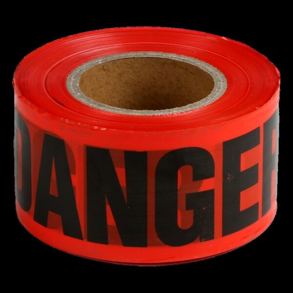 Comfitwear Red Danger Barricade Tape 3 in. x 1000', 2PK - PT-200-2PK