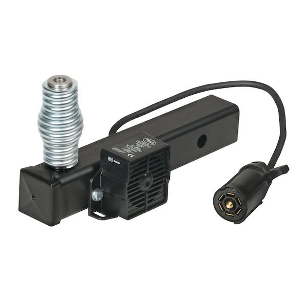 Safetywhips Warning Whip Mount, Black, Steel, 12.25 Length, 107db Backup Alarm, 7 Way power plug connector - HM1SA