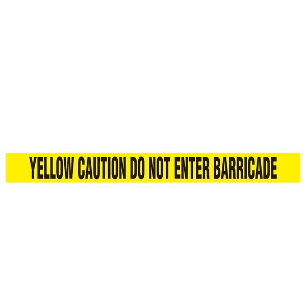Pyle Barricade Tape, Do Not Enter, Yellow, 3 in Wide x 656 ft Length, Polyethylene - PNECTX4