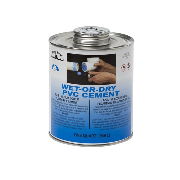 Black Swan Wet-or-Dry PVC Cement (Blue) 1/2 pt. - 7079