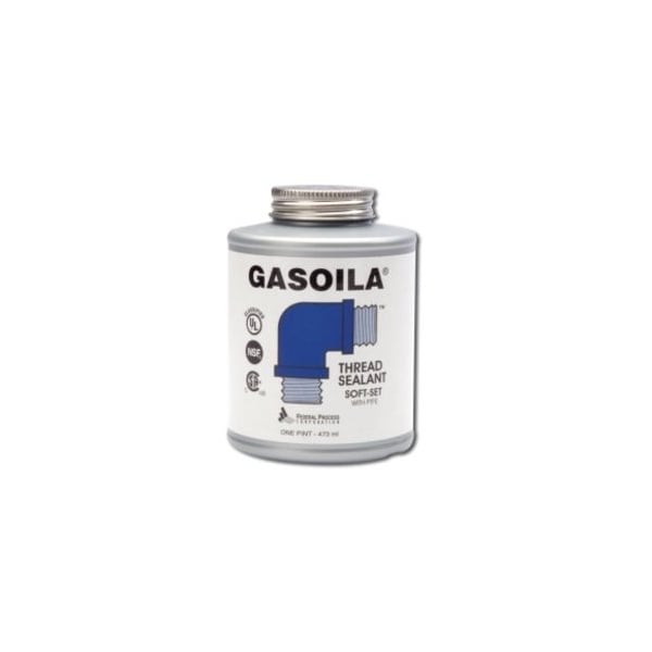 Midland Industries PTFE THREAD SEALANT WITH SOFT SET BRUSH, 12 PT, LIQUID, BLUE GREEN, 144 - 983101