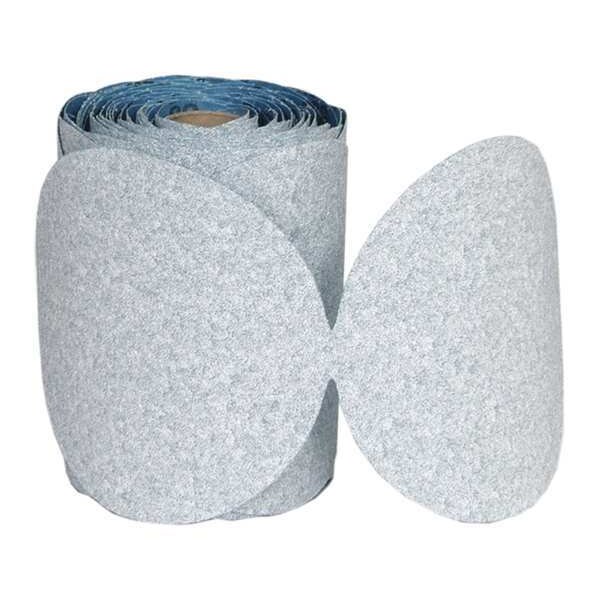 Norton Abrasives PSA Paper Disc Roll, 5in.dia., 100 Grit, Bl - 66261140501