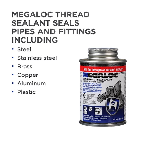 Oatey Hercules Megaloc Blue Thread Sealant 4 oz - 15804