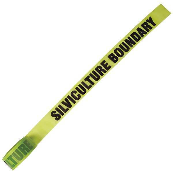 Zoro Select Flagging Tape, Silviculture Boundary, Fluorescent Green, 1 1/2 in Wide x 150 ft Length, Vinyl - CULGBK155-200