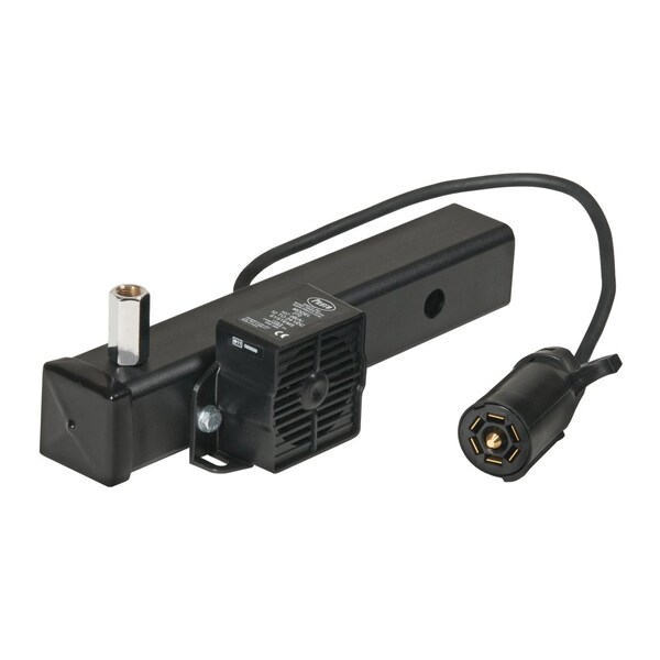 Safetywhips Warning Whip Mount, Black, Steel, 12.25 Length, 107db Backup Alarm, 7 Way power plug connector - HM1A