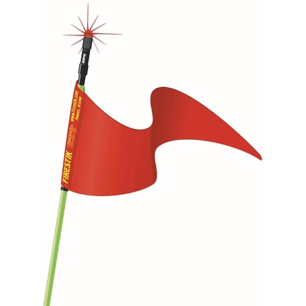Firestik 3 ft. Green Strobe Ready Stik 0.38 x 24 in. Base with Flag - SR3-G
