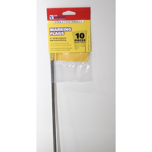 C.H. Hanson C.H. Hanson 15 in. Yellow Marking Flags Polyvinyl 10 pk - 15181