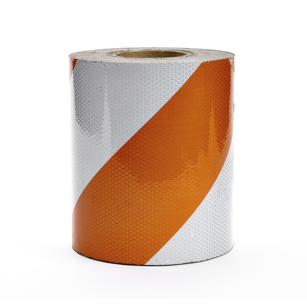 Mutual Industries Super Engineering Grade Reflective Barri, Plastic, 8 in Height, 8 in Length, 12 Pounds - 17795-0-8000