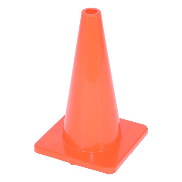Vestil Standard Duty Traffic Cone, PVC, 17.75 in Height, 10.75 Length, 3, Orange - TC-18-SD