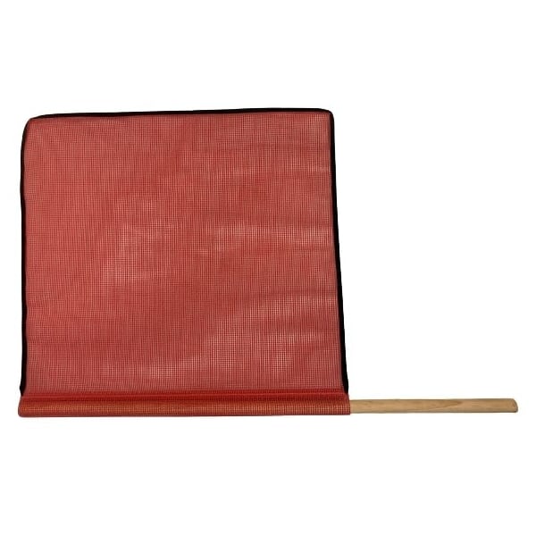 Mutual Industries Flag, Red with Black Binding, PVC, 27 in Length, 10 Flags - 14968-7991-27