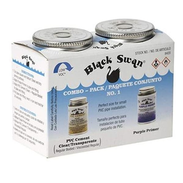 Black Swan Black Swan Manufacturing 139242069 4 oz PVC Cement & Purple Primer - 139242069