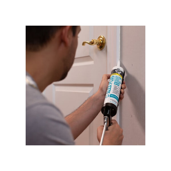 Dap Silicone Caulk, 10 oz, Cartridge, White, Silicone Base, ALEX PLUS - 18152