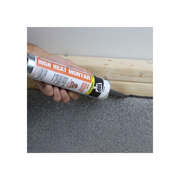 Dap High Heat Mortar Fire Resistant Mortar, 10 oz, Cartridge, Black, Hybrid Base - 18854