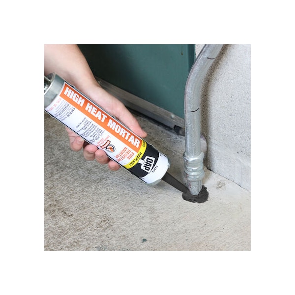 Dap High Heat Mortar Fire Resistant Mortar, 10 oz, Cartridge, Black, Hybrid Base - 18854
