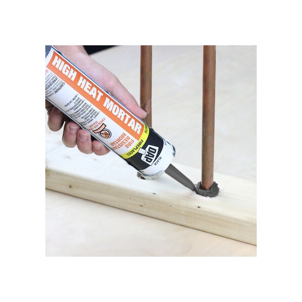 Dap High Heat Mortar Fire Resistant Mortar, 10 oz, Cartridge, Black, Hybrid Base - 18854