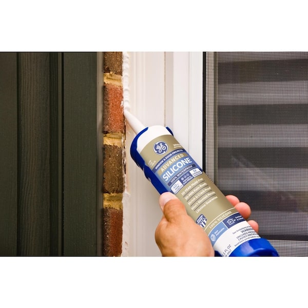 Silicone Ii GE Advanced Clear Silicone 2 Window and Door Caulk Sealant 10.1 oz - GE-5000