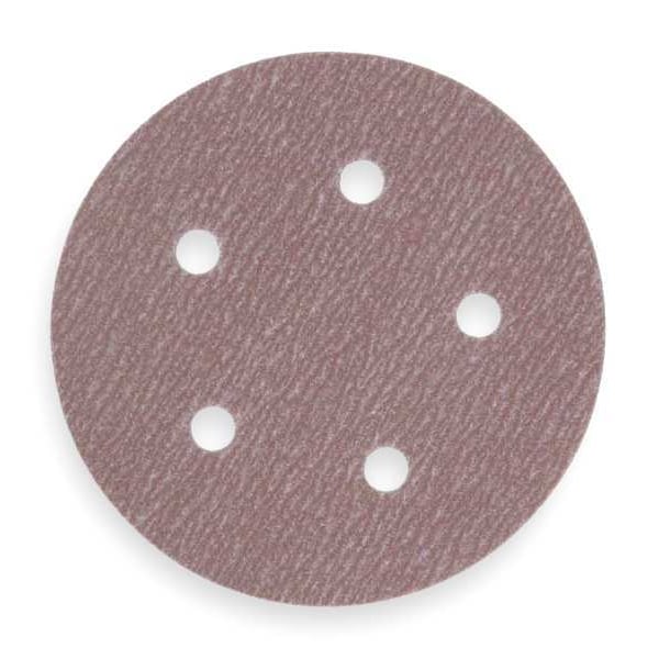 Norton Abrasives PSA Disc Roll, 5 Hole, 5in, P320G, AlO - 66261131490