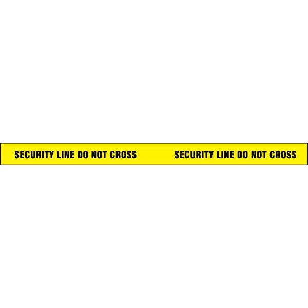Zoro Select Barricade Tape, Security Line Do Not Cross, Yellow, 3 in Wide x 1,000 ft Length, Polyethylene - LB28062