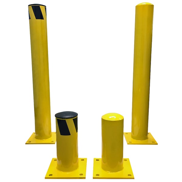 Electriduct ED 3ft Steel Pipe Safety Bollard Post- Yellow - TC-V-BOLLARD-36-YL-12PK