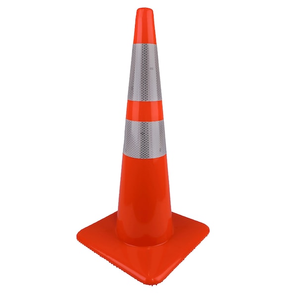 Lakeside Plastics 28 in. 7lb Cone w/ 6 in. & 4 in. Reflective Collar - 45715